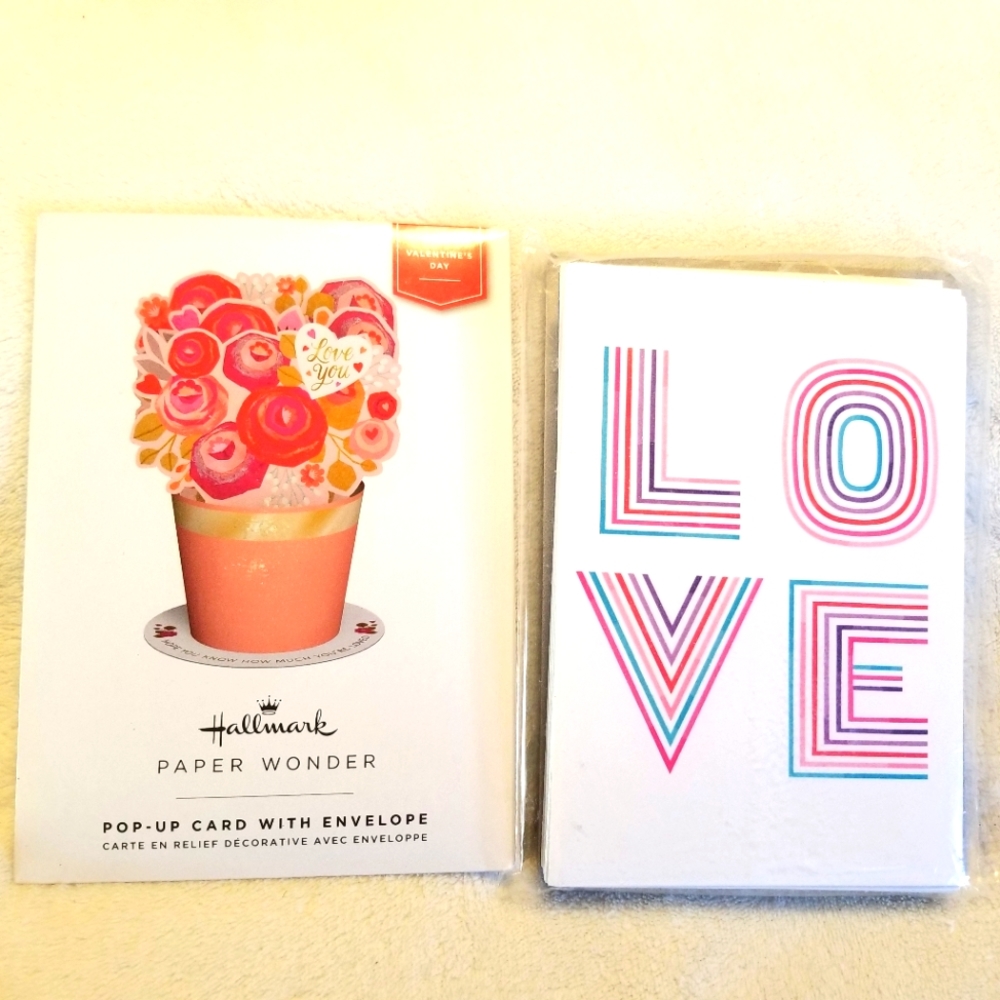 Hallmark Valentine's Day Card Assortment 11 New Cards 1 Paper Wonder Pop Up Card